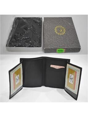 Andrue Handmade Italian Leather Crocodile Pressed Men Male Bifold Wallet 135